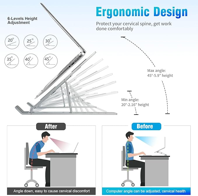 Aluminum Portable Foldable Laptop Stand