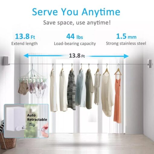 Telescopic Clothesline Clothes Drying Rope